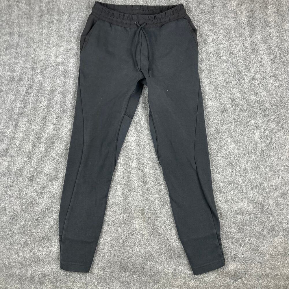Adidas Sweatpants Mens Size S Black Drawstring Tapered Athletic Joggers Fit